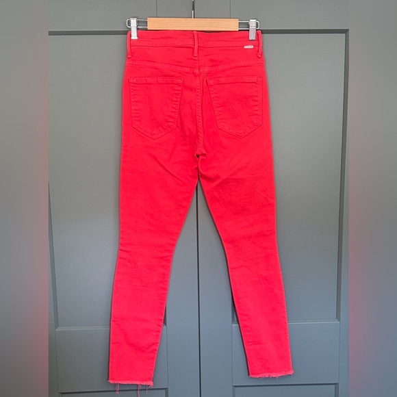MOTHER The Stunner Ankle Fray Play Date Tomato Size 26 🍅 - Picture 6 of 11